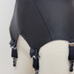 wide black retro style suspender belt with 6 extra wide straps, size XS