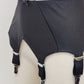 Black Iris garter belt with 6 extra wide straps, detail