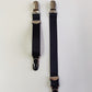 black, long clip on garter straps, suspender straps, 1 pair
