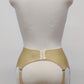 beige classic retro style  Greta garter belt with 6 straps, back view