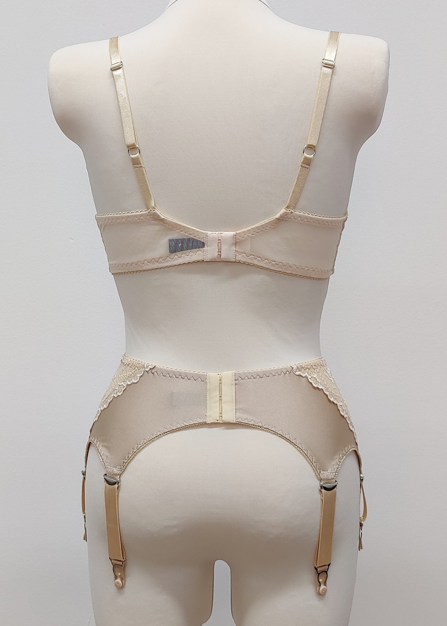 beige lace Coco bralette, back view