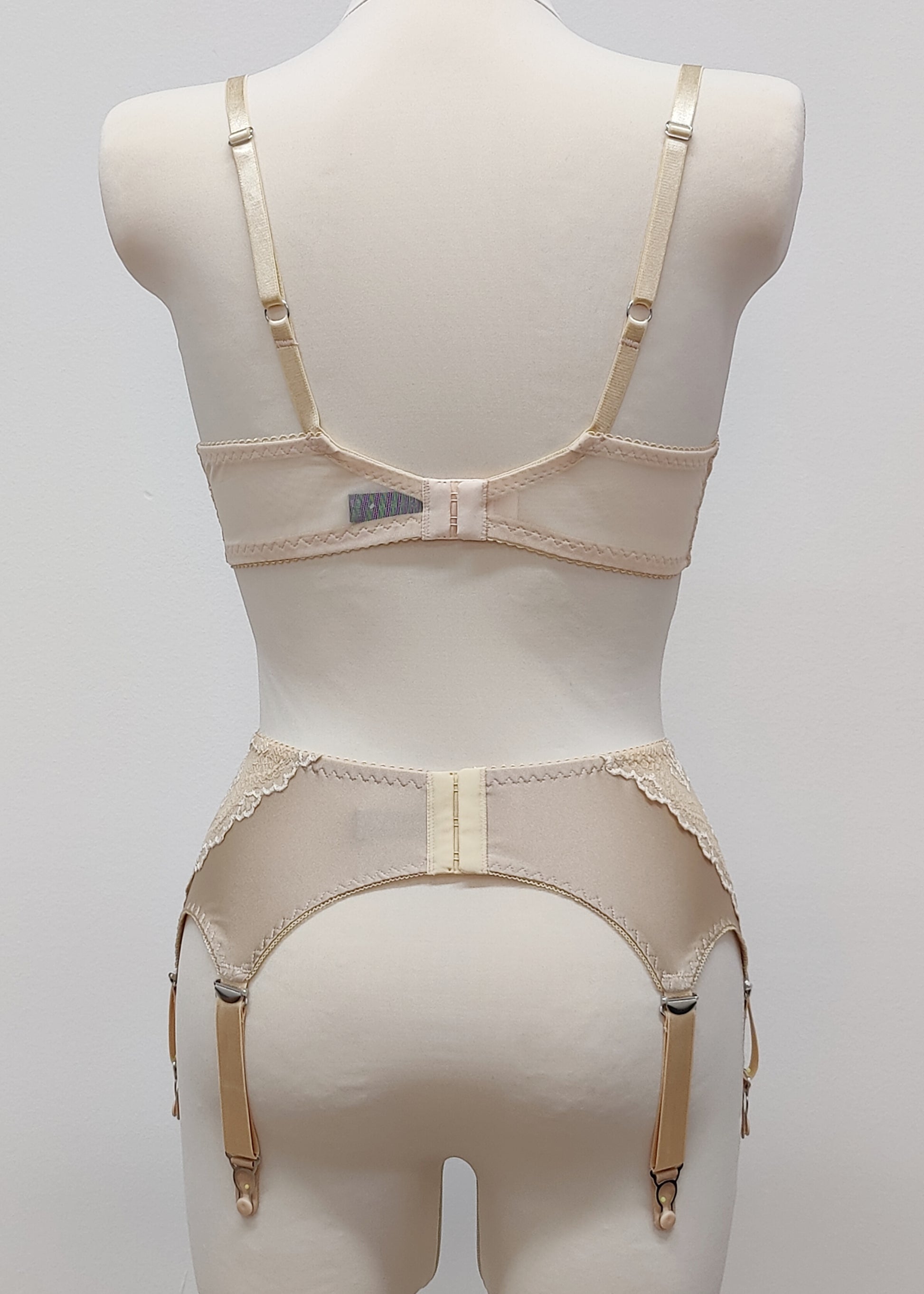 beige lace Coco bralette, back view