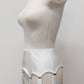 White high-waisted classic retro style 8 strap Greta garter belt
