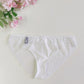 white Zigi tanga panties with lace on the front side panels and back