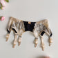 Black with Beige Lace MONA Suspender Belt size M