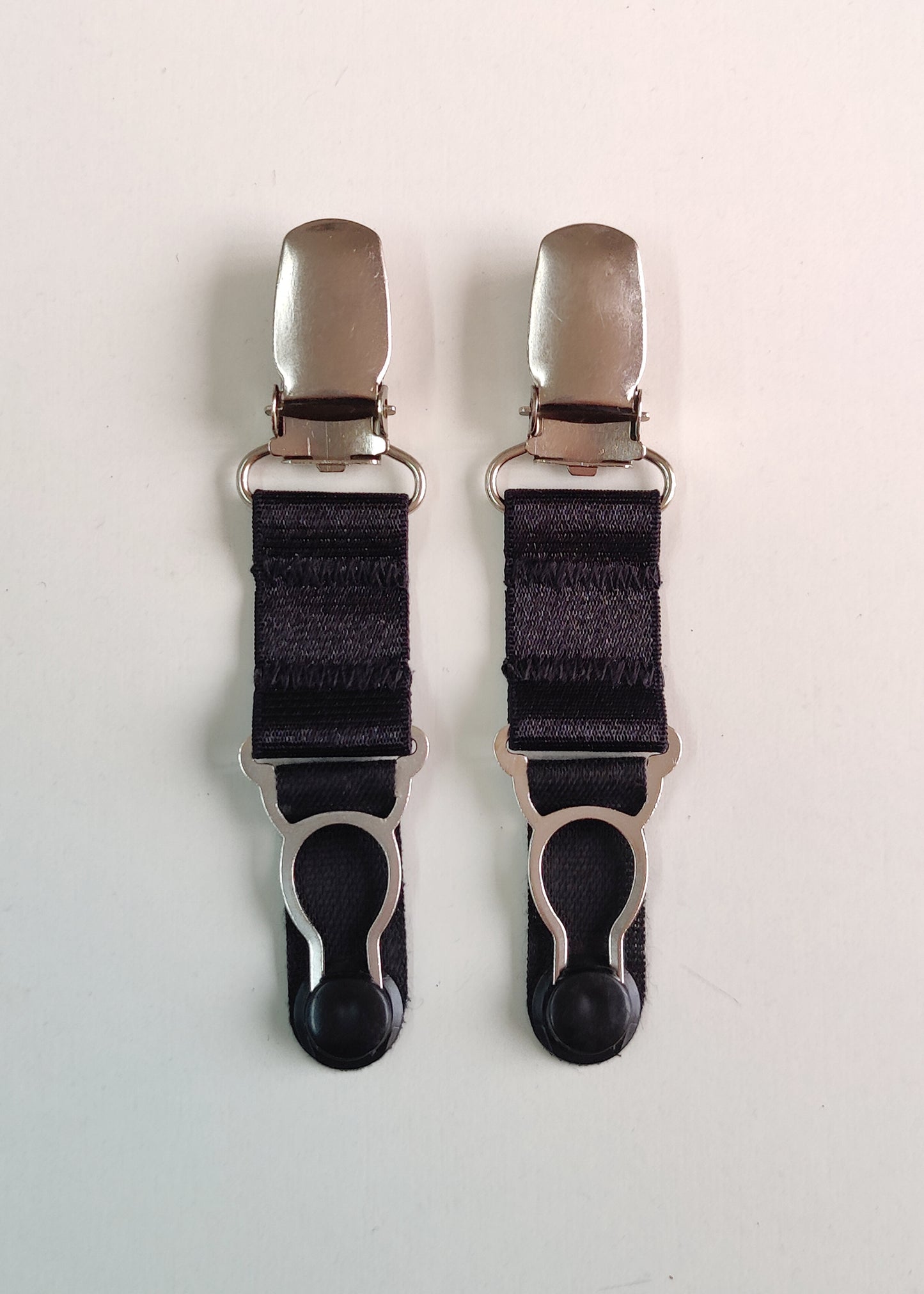 Clip-On Suspender Straps, Set of 2, 10cm/4 inch long