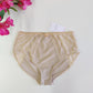 beige high waist Eve panties with lace side panels