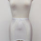 white 6 strap Rhonda open bottom girdle, with  lace trim on the front