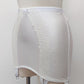 white 6 strap Rhonda open bottom girdle, with  lace trim on the front
