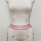 pink narrow 60's style Summer garter belt with 6 straps