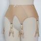 beige Wide Jean garter belt with 6x Y-straps