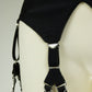 black Wide Jean garter belt with 6x Y-straps, detail