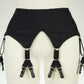 black Wide Jean garter belt with 6x Y-straps