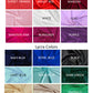 Available Color swatches of Lycra fabric in various colors.