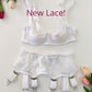 White LUCY Open Quarter cup Bra