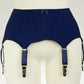Blue 6 Strap GRETA Classic Smooth Retro Style Garter Belt Size XS-4XL