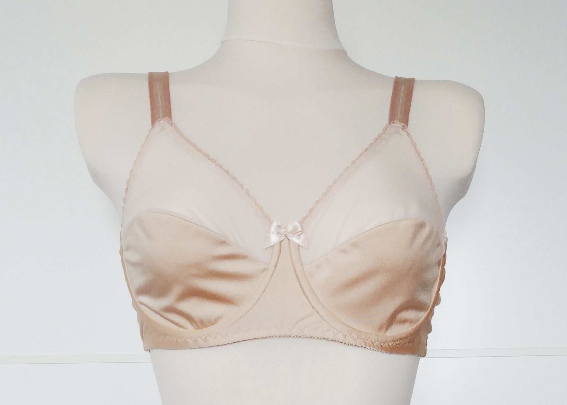 beige-nude semi transparent full cup soft bra with wires