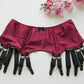 burgundy and black 12 strap garter belt