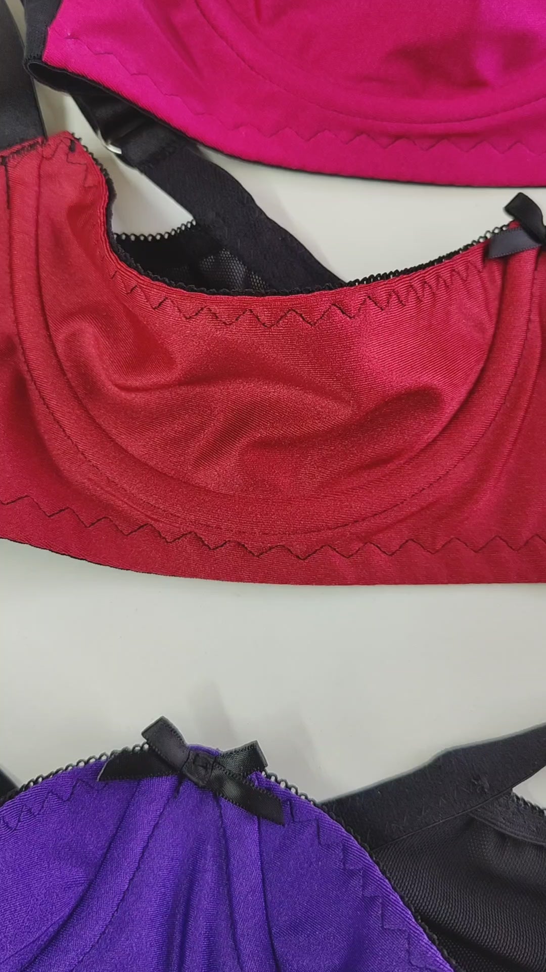 Red GINA Quarter cup bra