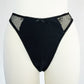 High Waist IVY Thong Panties Black White Pink Beige Size S-XL
