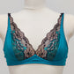 Two-tone Teal and Black LUCREZIA Bralette