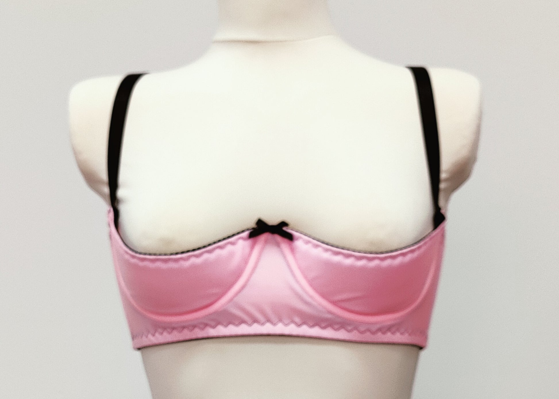 pink open cup bra