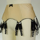 beige and black 12 strap garter belt