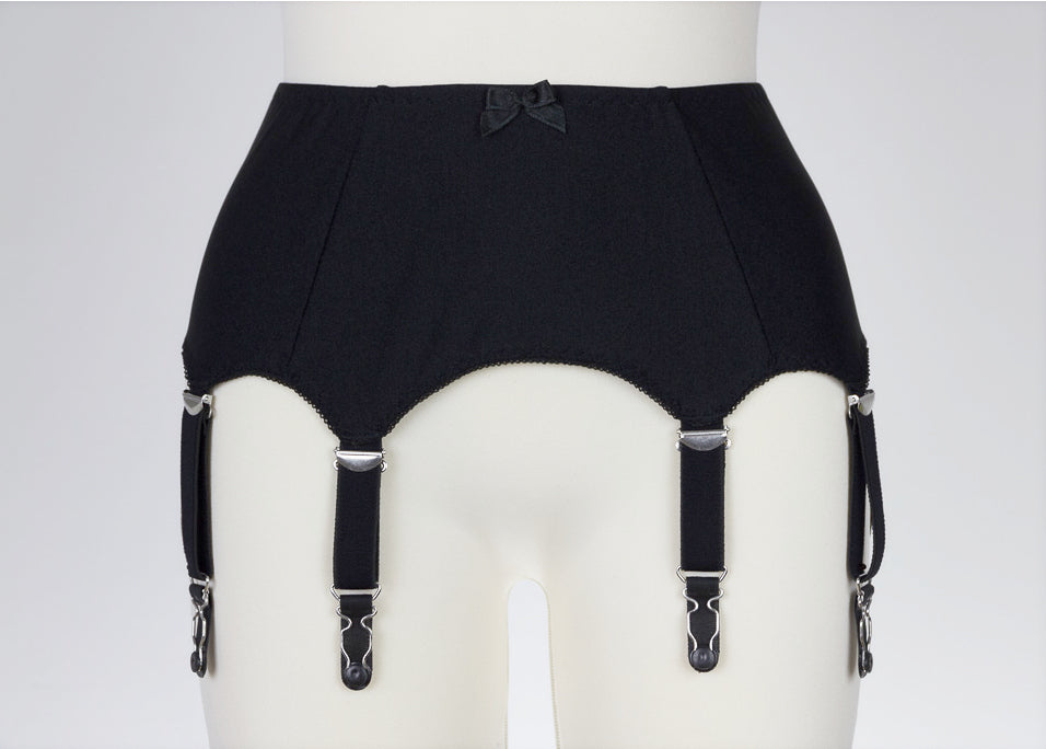 black 8 strap Greta garter belt, front