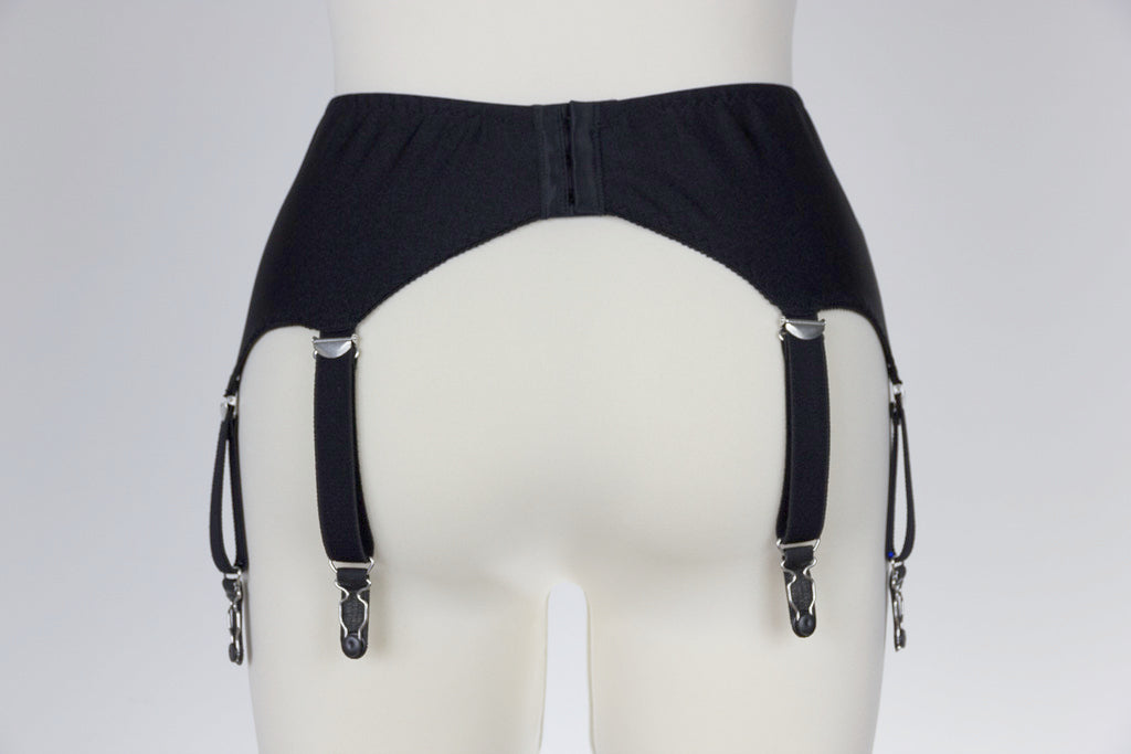 black 8 strap Greta garter belt, back