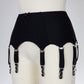 black 10 strap garter belt